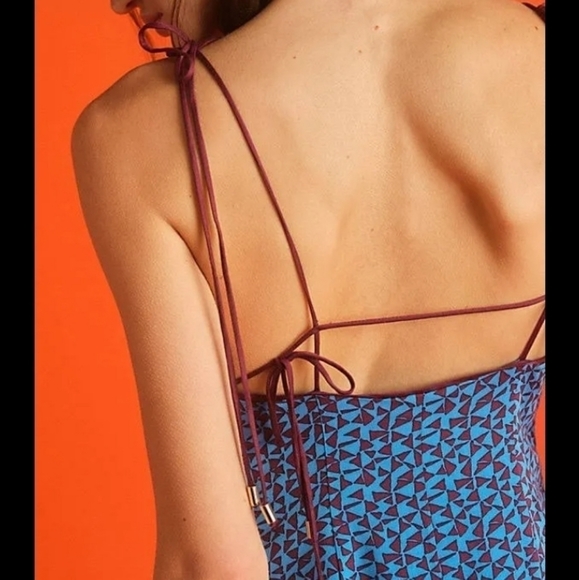 NWT Free People Kai Mini Dress in Blue Combo - Picture 6 of 9